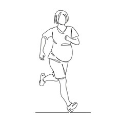 pregnant woman running and playing sports