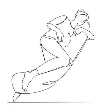 recommend clip art: pregnant woman on maternity pillow