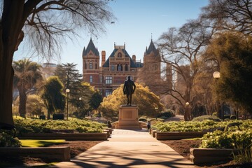 Victoria Square in Adelaide urban beauty and nature., generative IA