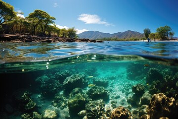 Aquatic Paradise in Cairns Green Island, Marine Life and Beaches., generative IA