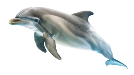 Dolphin isolated white background