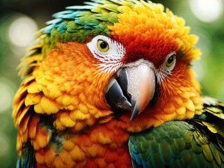Obraz premium Closeup of a colorful parrot