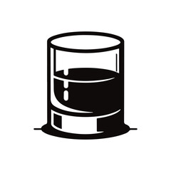 Glass silhouette vector with white color background