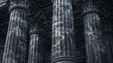 Naklejka premium Marble pillars building detail.