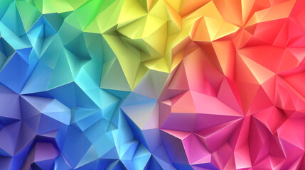 Fototapeta premium Vibrant Polygonal Abstract Background. A dynamic and colorful abstract background composed of vibrant polygonal shapes creating a modern and energetic visual effect.