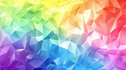 Fototapeta premium Vibrant Polygonal Abstract Background. A dynamic and colorful abstract background composed of vibrant polygonal shapes creating a modern and energetic visual effect.