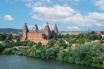 View of the castle in Aschaffenburg , Germany