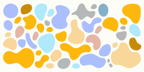 Colorful Abstract Blotches and Blobs Vector Set