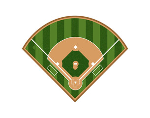 Vector of baseball field top view