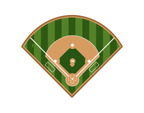 recommend clip art: Vector of baseball field top view