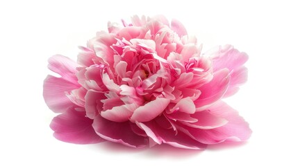 Peony isolated white background