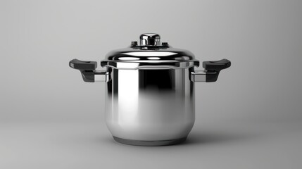 Pressure cooker isolated white background