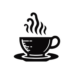 Coffe cup silhouette vector with white color background