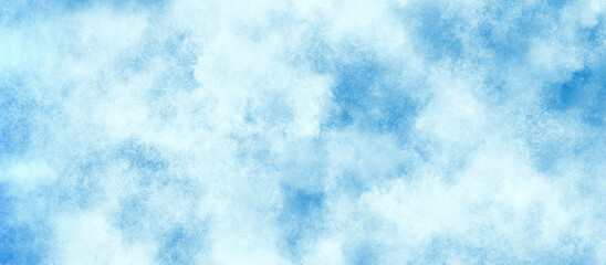 blurred and grainy Blue powder explosion, watercolor abstract grunge blue paper texture painting background, Natural and cloudy fresh blue sky background, shiny and soft sky blue watercolor texture.