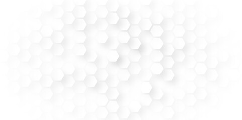White abstract embossed hexagon background.