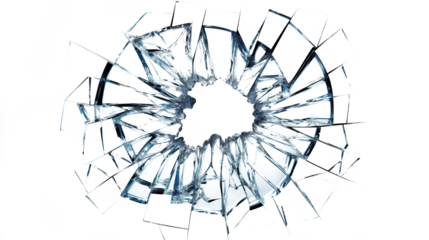 Broken glass cut out