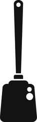 Simple icon of a toilet plunger with wooden handle, perfect for plumbing and bathroom related designs