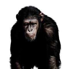 Fototapeta premium chimpanzee in white background 
