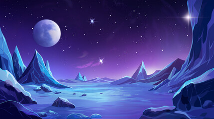 Obraz premium The Galaxy universe game background, game background, Illustration