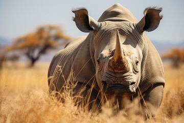 Rhinos in OL Pejeta Conservancy, Kenya., generative IA