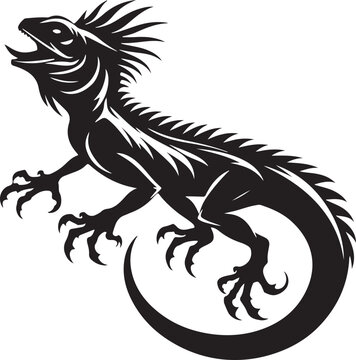 Basilisk silhouette clipart