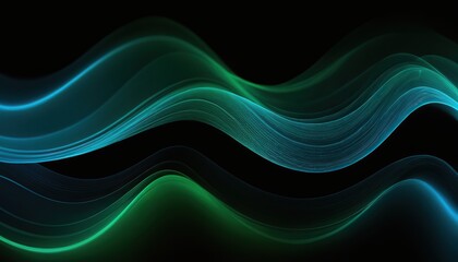 The emerald tide: a mesmerizing display of natures power, vibrant green and blue wave abstract background, fluid motion of the wave gives a sense of movement and energy