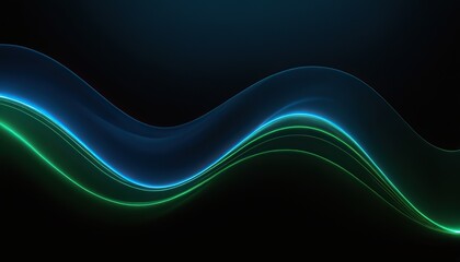 The emerald tide: a mesmerizing display of natures power, vibrant green and blue wave abstract background, fluid motion of the wave gives a sense of movement and energy