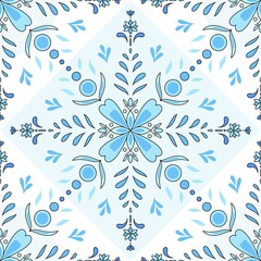 abstract blue floral background
