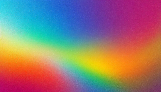 Fototapeta iridescent bright rainbow gradient abstract background, grainy noise texture, cinematic backdrop for product presentation with copy space, lgbt queer pride month
