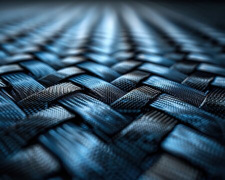 Close-up of dark carbon fiber texture background, ideal for automotive and high-performance themes Perfect for modern and sleek designs