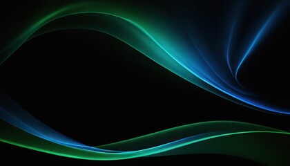 Obraz premium The emerald tide: a mesmerizing display of natures power, vibrant green and blue wave abstract background, fluid motion of the wave gives a sense of movement and energy