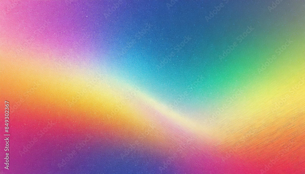 Poster iridescent bright rainbow gradient abstract background, grainy noise texture, cinematic backdrop for