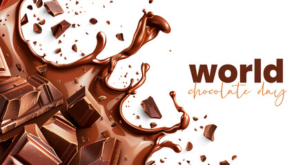 Delicious Chocolate Splash With happy Chocolate Day