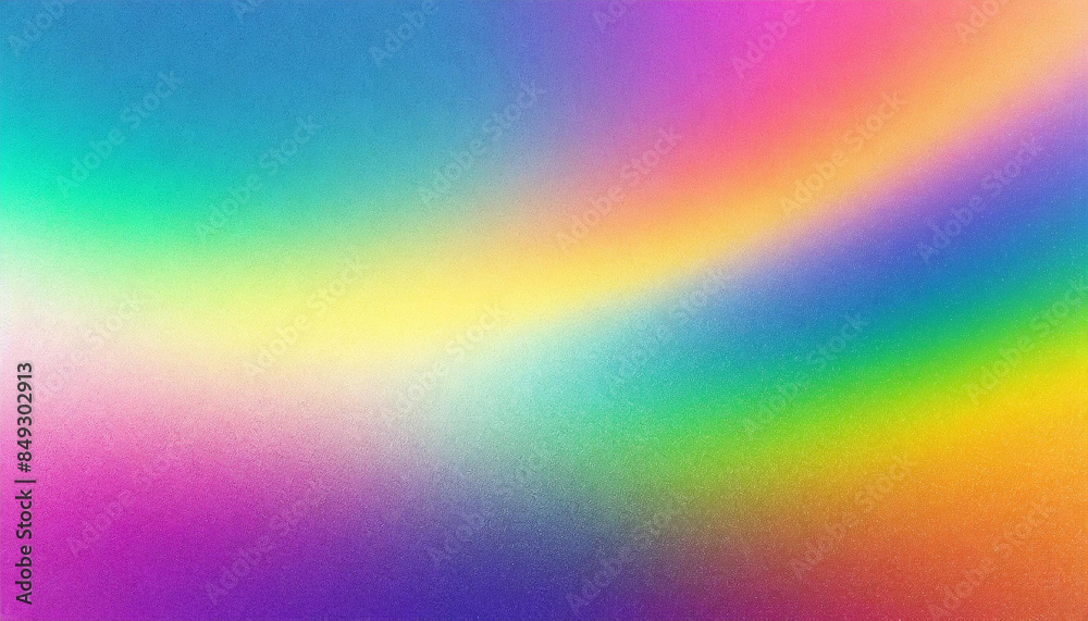 Poster iridescent bright rainbow gradient abstract background, grainy noise texture, cinematic backdrop for