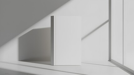 Blank Book Mockup on White Surface Showcasing Covers and Designs
