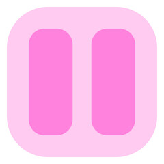 Editable vector pause button icon. Black, transparent white background. Part of a big icon set family. Perfect for web and app interfaces, presentations, infographics, etc