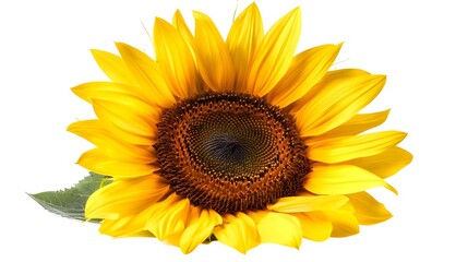 Fototapeta premium Bright Yellow Sunflower Blooming in a Lush Field on a Sunny Summer Day