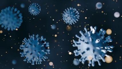 3d animation of chikungunya virus or CHIKV, Chikungunya is a mosquito-borne viral disease