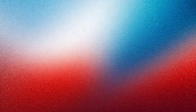 bright red white blue gradient abstract background, grainy noise texture, patriotic cinematic background for product presentation with copy space