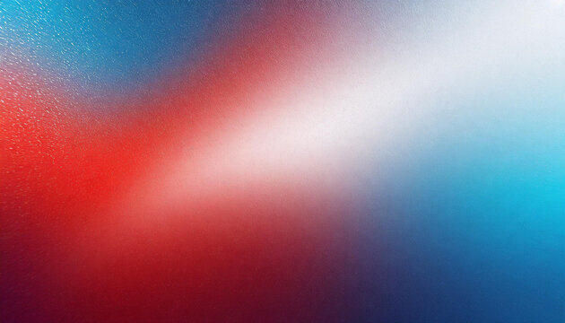 bright red white blue gradient abstract background, grainy noise texture, patriotic cinematic background for product presentation with copy space