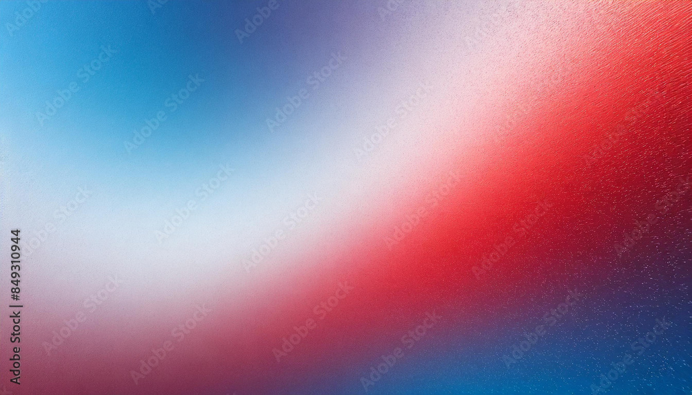 Poster bright red white blue gradient abstract background, grainy noise texture, patriotic cinematic backgr