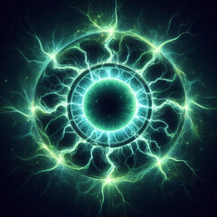 Esfera electrostática verde.