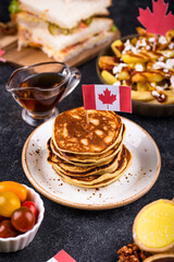Canada Day traditional food concept.