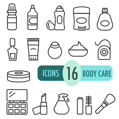 Body care. Everything about body care. Containers and bottles with cosmetic products.