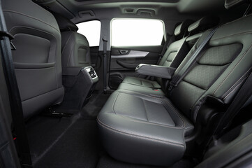 Interior of modern SUV car