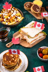 Canada Day traditional food concept.