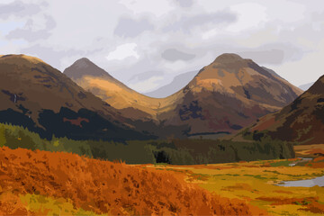 Obraz premium Glencoe Scotland highlands