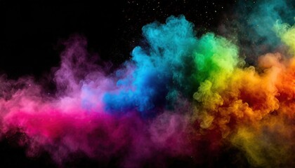 Fototapeta premium Abstract Coloful Smoke Dust Particles