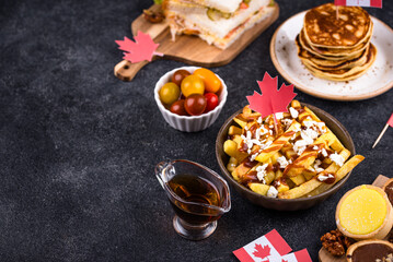 Canada Day traditional food concept.