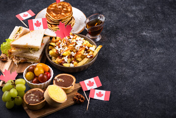 Canada Day traditional food concept.
